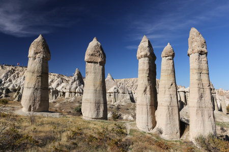 Rock Formations in Love Valley, Cappadocia, Nevsehir City, Turkey