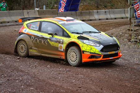 KOCAELI, TURKEY - NOVEMBER 17, 2018: Deniz Fahri drives Ford Fiesta R5 of Ford Motorsport Turkey...