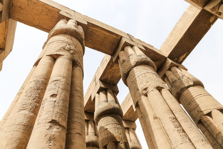 Columns in Luxor Temple, Luxor City, Egypt