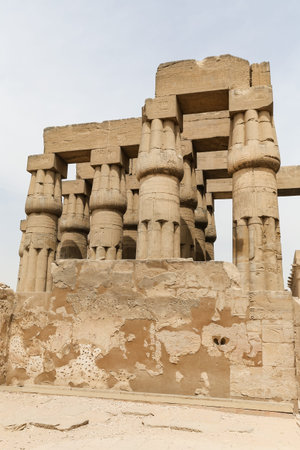 Columns in Luxor Temple, Luxor City, Egypt