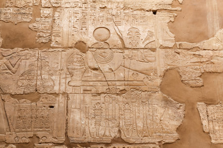 Hieroglyphics in Karnak Temple, Luxor City, Egypt