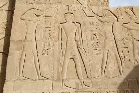 Hieroglyphics in Karnak Temple, Luxor City, Egypt