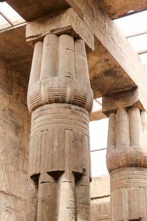 Columns in Luxor Temple, Luxor City, Egyptの写真素材