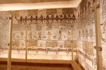Tomb in Valley of the Kings, Luxor City, Egyptの写真素材