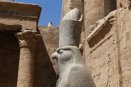 Horus Statue in Edfu Temple, Edfu Town, Egypt