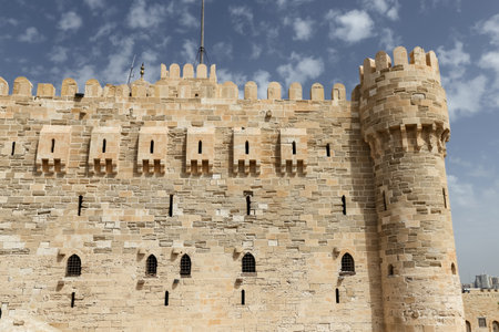 Citadel of Qaitbay in Alexandria City, Egyptのeditorial素材