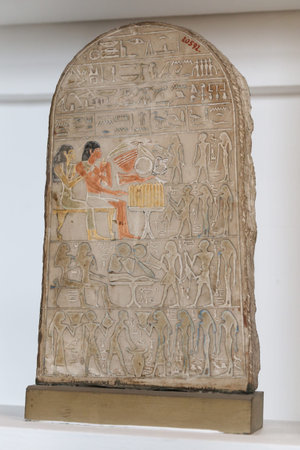 Egyptian Tablet in Egyptian Museum, Cairo City, Egypt