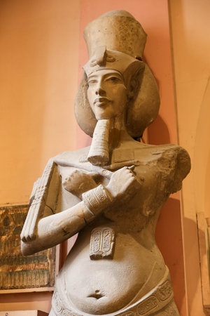 Akhenaten Statue in Egyptian Museum, Cairo City, Egypt