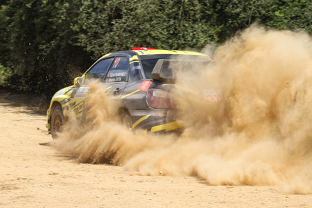 ISTANBUL, TURKEY - JULY 06, 2019: Gurol Baranli drives Subaru Imprezza in Istanbul Rally