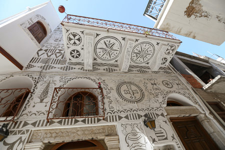 Traditional House in Pyrgi Village, Chios Island, Greece