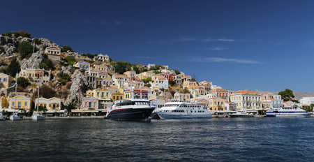 General View of Symi Island in Greece