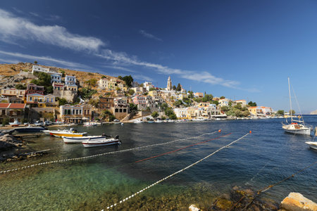 General View of Symi Island in Greece