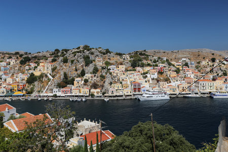 General View of Symi Island in Greece