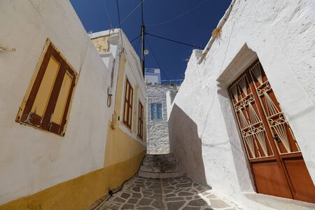 Traditional House in Symi Island in Greeceの写真素材