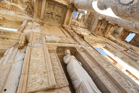 Personification of Virtue, Arete Statue in Ephesus Ancient City, Selcuk Town, Izmir, Turkeyの写真素材