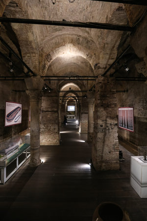 Historic Roman Cistern in Istanbul City, Turkey