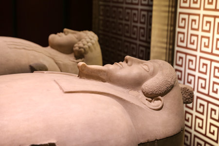 Coffin in Istanbul Archaeology Museum, Istanbul City, Turkeyのeditorial素材