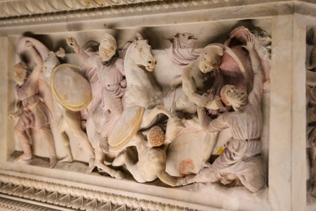 Alexander Sarcophagus in Istanbul Archaeology Museum, Istanbul City, Turkeyのeditorial素材