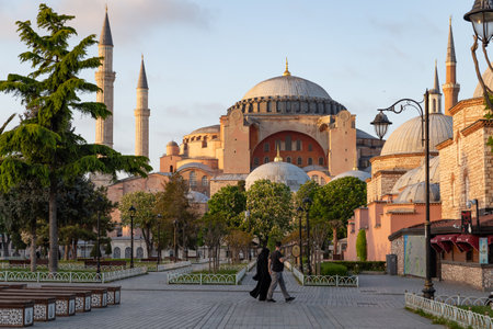 ISTANBUL, TURKEY - MAY 13, 2020: Daily life in Sultanahmet Square during Coronavirus Pandemicのeditorial素材