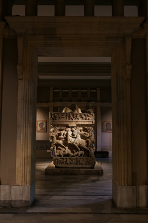 Sidamara Sarcophagus in Istanbul Archaeological Museums, Istanbul City, Turkeyのeditorial素材