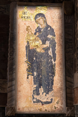 Mosaic in Chora Church, Istanbul City, Turkeyのeditorial素材
