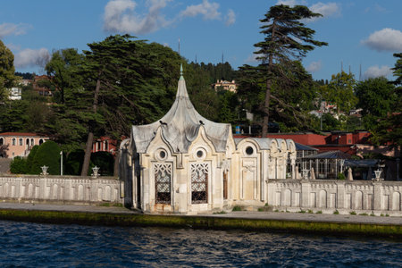Beylerbeyi Palace in Bosphorus Strait, Istanbul, Turkeyのeditorial素材