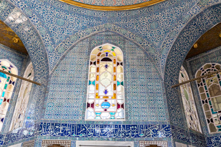 ISTANBUL, TURKEY - JULY 05, 2020: Interior of a Building in Topkapi Palaceのeditorial素材