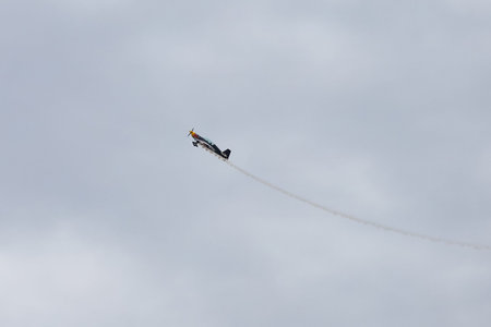 ISTANBUL, TURKEY - SEPTEMBER 20, 2020: Red Bull Air Race Team airplane in Istanbul for Red Bull Sky...