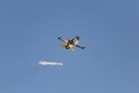 BURSA, TURKEY - OCTOBER 12, 2020: Soloturk air aerobatics show in Mudanya district during 98th anniversary celebration of Mudanya Armisticeのeditorial素材