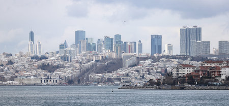Bosphorus Strait and European side of Istanbul City, Turkey