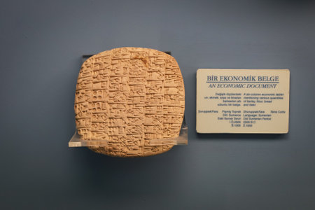 Ancient Historical Artifact in Istanbul Archaeological Museums, Istanbul City, Turkeyのeditorial素材
