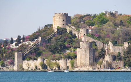 Rumelian Castle in Bosphorus Strait Coast of Istanbul City, Turkeyのeditorial素材