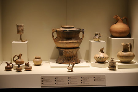 Old artifacts in Museum of Anatolian Civilizations, Ankara City, Turkeyのeditorial素材