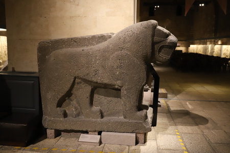 Lion Sculpture in Museum of Anatolian Civilizations, Ankara City, Turkeyのeditorial素材