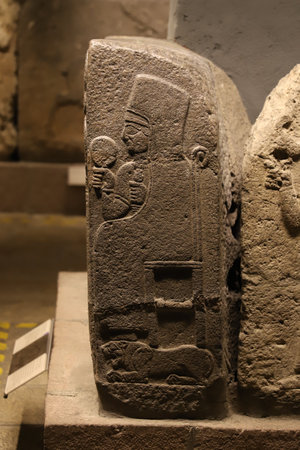 Old Carving in Museum of Anatolian Civilizations, Ankara City, Turkeyのeditorial素材
