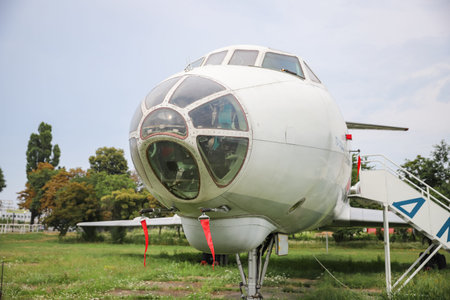 KIEV, UKRAINE - AUGUST 01, 2021: Ukrainian Government Tupolev Tu-134A-3 displayed at Oleg Antonov...