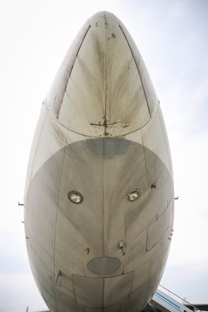 KIEV, UKRAINE - AUGUST 01, 2021: Aeroflot Ilyushin IL-86 displayed at Oleg Antonov State Aviation Museumのeditorial素材