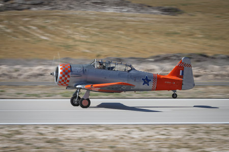 ESKISEHIR, TURKEY - SEPTEMBER 12, 2021: M.S.O Air and Space Museum North American AT-6G Texan...