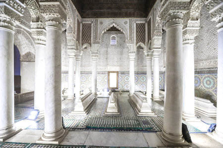 Saadiens Tombs in Marrakech City in Moroccoのeditorial素材