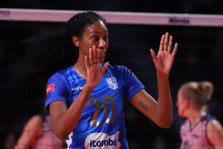 ANKARA, TURKEY - DECEMBER 18, 2021: Danielle Cuttino in Itambe Minas vs Imoco Volley Conegliano Semifinal match of FIVB Volleyball Womens Club World Championshipのeditorial素材