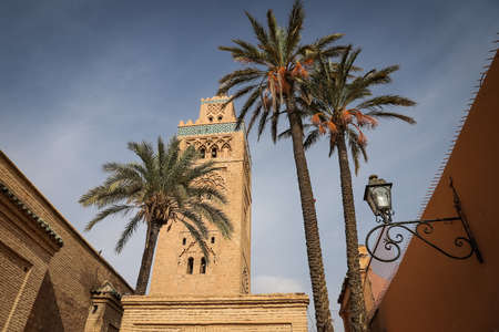 Kutubiyya Mosque in Marrakesh City in Moroccoの写真素材
