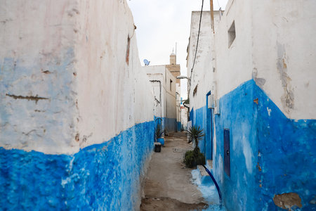 Street in Kasbah of the Udayas in Rabat City, Morocco