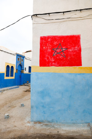 Street in Kasbah of the Udayas in Rabat City, Morocco