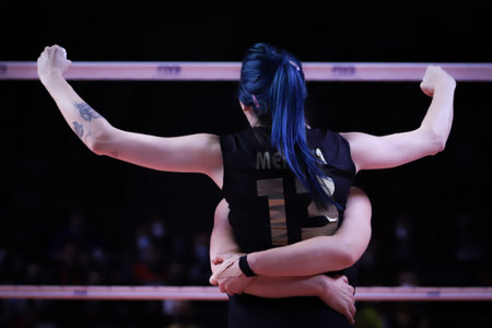 ANKARA, TURKEY - DECEMBER 19, 2021: Meryem Boz in Vakifbank vs Imoco Volley Conegliano final match of FIVB Volleyball Womens Club World Championshipのeditorial素材