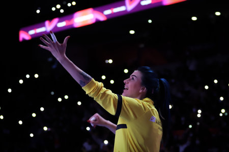ANKARA, TURKEY - DECEMBER 19, 2021: Meryem Boz in Vakifbank vs Imoco Volley Conegliano final match of FIVB Volleyball Womens Club World Championshipのeditorial素材