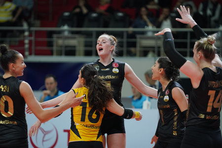 ISTANBUL, TURKEY - APRIL 22, 2022: Isabelle Haak in Turk Hava Yollari vs Vakifbank Turkish Sultans...