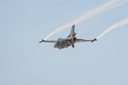 ISTANBUL, TURKEY - MAY 29, 2022: Soloturk air aerobatics show in Istanbul Ataturk Airport during...