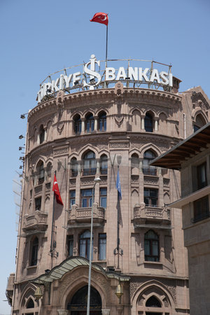 ANKARA, TURKIYE - JUNE 04, 2022: Turkiye Is Bankasi Economic Independence Museum where was built in 1929 as the headquarters of Turkiye Is Bankasi converted to museum in 2019のeditorial素材