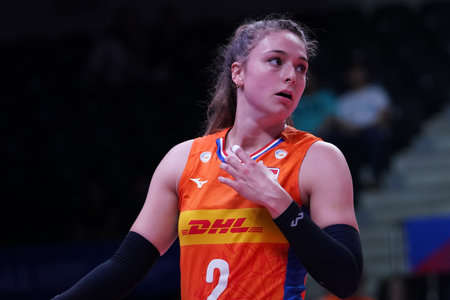 ANKARA, TURKIYE - JUNE 05, 2022: Savelkoel Fleur in Serbia vs Netherlands VNL Pool match in Ankara Arenaのeditorial素材