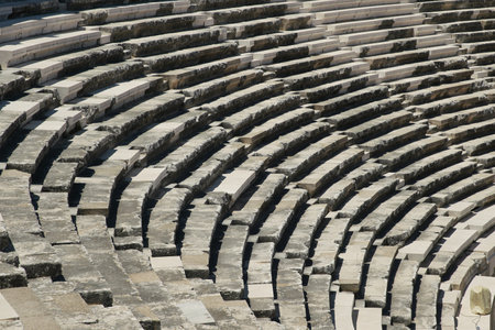 Theatre of Aspendos Ancient City in Antalya City, Turkiyeの写真素材